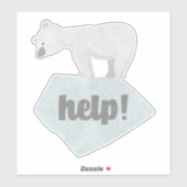 Sticker Sauvez l'ours polaire (Feuille)
