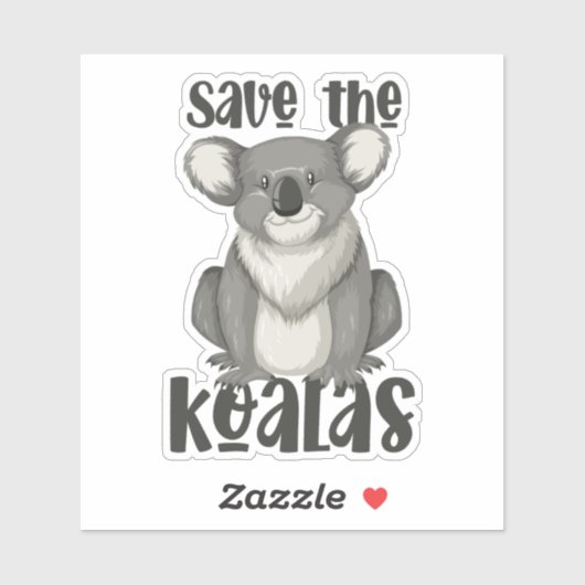 Sticker Sauvons l'autocollant Koalas (Feuille)