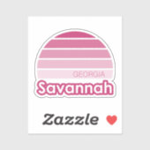 Sticker Savannah Georgia (Feuille)