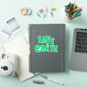 Sticker Save Earth day Typography, Eco Environmental  (Couverture iPad)