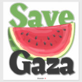 Sticker Save Gaza Watermelon Car (Feuille)