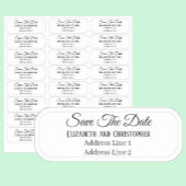 Sticker Save The Date Return Address Transparent