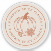 Sticker Saveur de pumpkin spice fait maison esthétique (Devant)