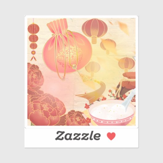 Sticker Saveurs du Nouvel An et Prospérité (Feuille)