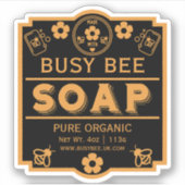 Sticker Savon de miel du marché agricole (Devant)