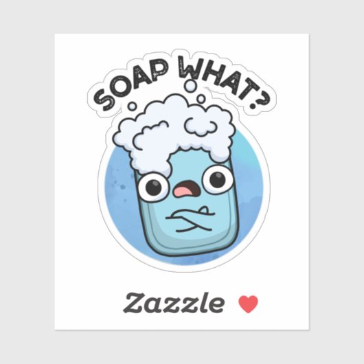 Sticker Savon Quel Amusant Soap Pun (Feuille)