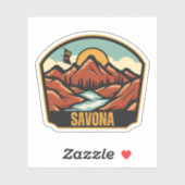 Sticker Savona, Colombie-Britannique (Feuille)