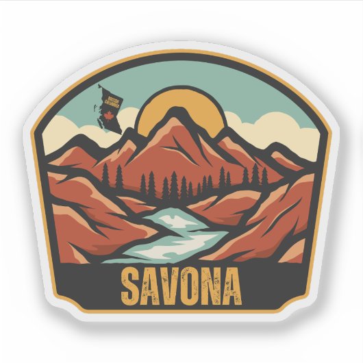 Sticker Savona, Colombie-Britannique (Devant)