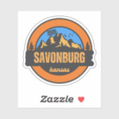 Sticker Savonburg, Kansas (Feuille)