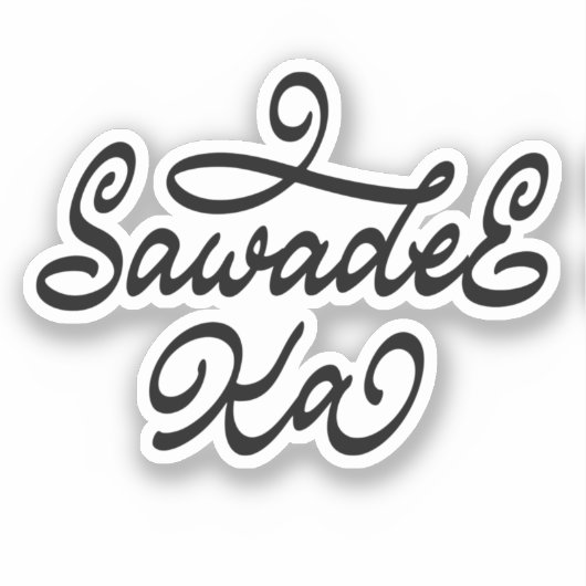Sticker Sawadee Ka - Salutation thaïlandaise (Recto)