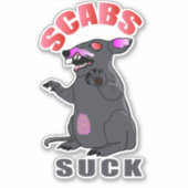 Sticker Scabby Rat - Scabs Suck (Devant)