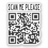 Sticker Scan Me Please QR Code - Smile, It's Free (Recto)