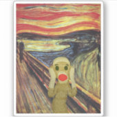 Sticker Scandale de singe de choc (Devant)