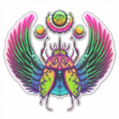 Sticker scarabée égyptien coloré (Devant)