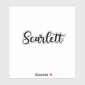 Sticker Scarlett Nom - Calligraphie manuscrite (Feuille)