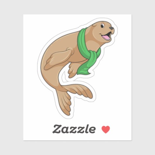Sticker Sceau avec écaille (Feuille)