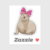 Sticker Sceau avec ruban (Feuille)