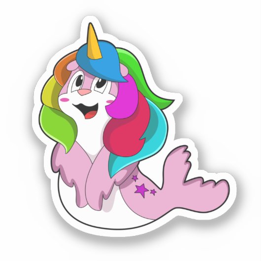 Sticker Sceau comme licorne (Recto)