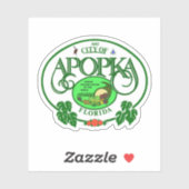 Sticker Sceau d'Apopka, Floride (Feuille)
