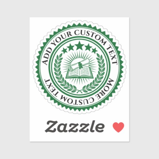 Sticker Sceau de certificat de couleur et de texte 3D pers (Feuille)