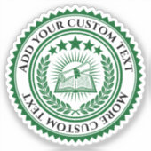 Sticker Sceau de certificat de couleur et de texte 3D pers (Recto)