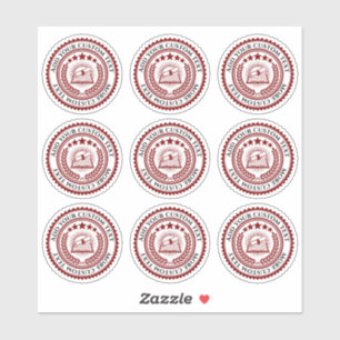 Sticker Sceau de certificat personnalisé 3D modifiable ave