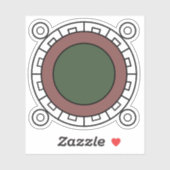 Sticker Sceau de Chalco de Díaz Covarrubias, Mexique (Feuille)