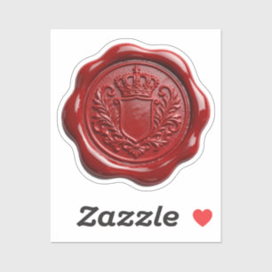 Sticker Sceau de cire - Couronne et guirlande de laurier d
