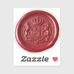 Sticker Sceau de cire - Crête Couronne & Lions 2