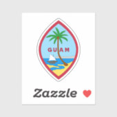 Sticker Sceau de Guam (Feuille)