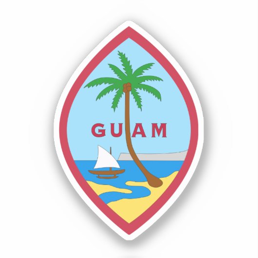 Sticker Sceau de Guam (Recto)