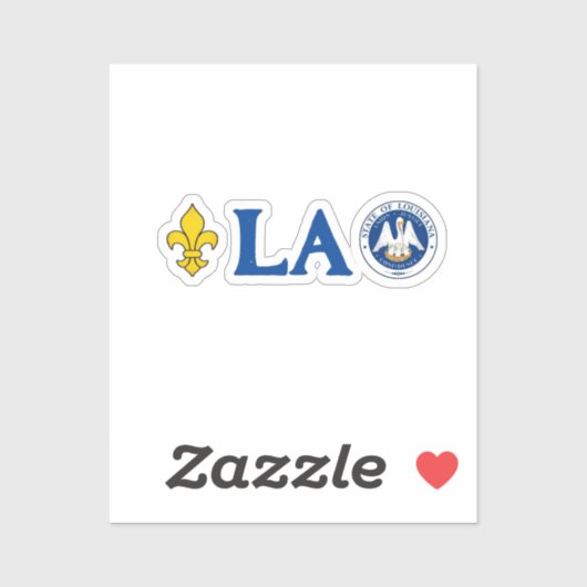 Sticker Sceau de Louisiane (Feuille)