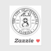 Sticker Sceau de Pensacola, Floride (Feuille)