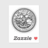 Sticker Sceau de Rochester, New York (Feuille)