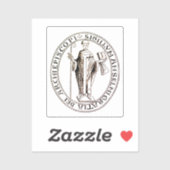 Sticker Sceau de Saint Anselm de Canterbury (Feuille)