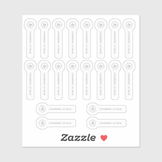 Sticker Sceau de sécurité de balme à lèvres transparent Lo (Feuille)