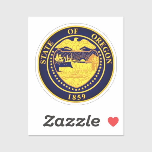 Sticker Sceau d'État de l'Oregon (Feuille)
