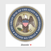 Sticker Sceau du Mississippi (Feuille)