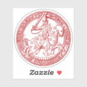 Sticker Sceau héraldique médiéval de Thomas de Beauchamp (Feuille)