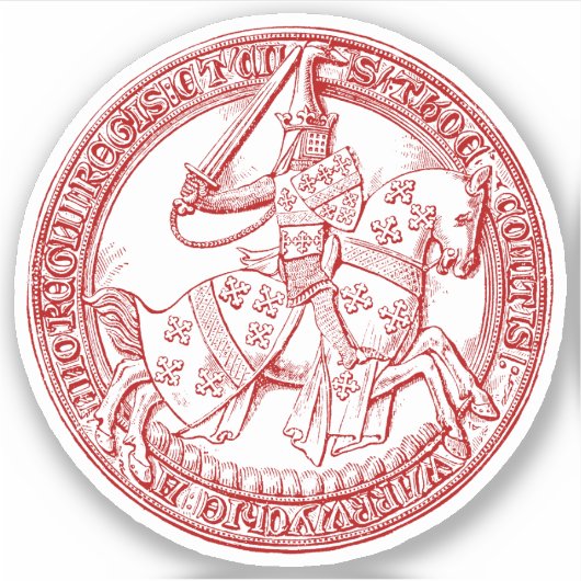 Sticker Sceau héraldique médiéval de Thomas de Beauchamp (Devant)