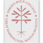 Sticker Sceau rouge vinyle rectangulaire (Devant)