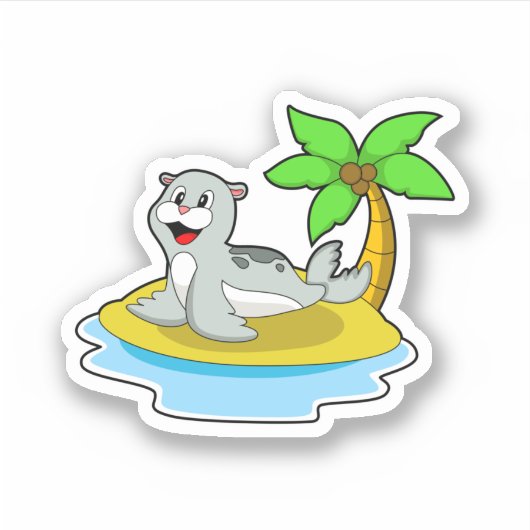 Sticker Sceau sur l'île (Devant)