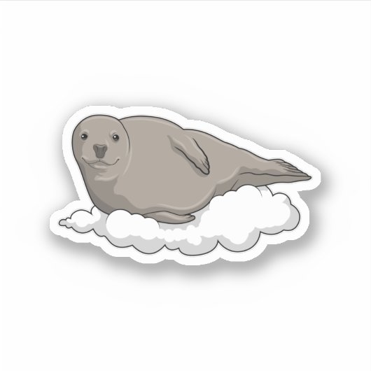 Sticker Sceau sur nuages (Devant)