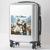 Sticker **"Scellé avec un baiser : Otterly in Love"** (Sur valise)