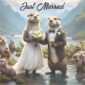 Sticker **"Scellé avec un baiser : Otterly in Love"** (Devant)