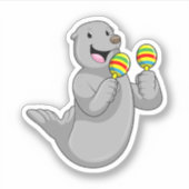 Sticker Sceller comme musicien avec Maracas (Devant)