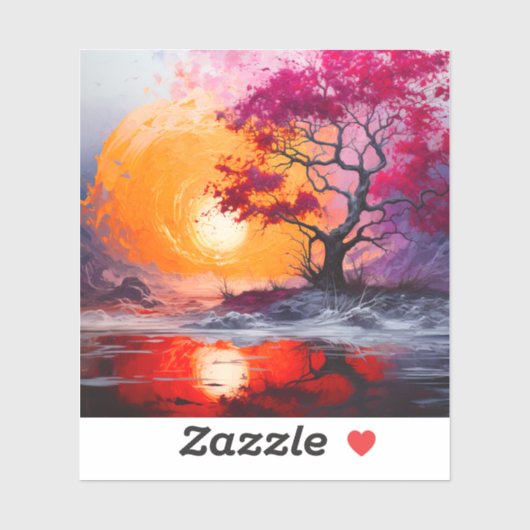 Sticker Scène Arbre Artsy (Feuille)