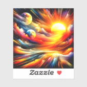 Sticker Scène Artsy Sun (Feuille)