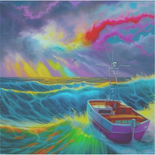 Sticker Scène De Bateau (Devant)