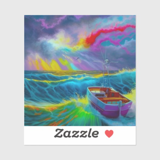 Sticker Scène De Bateau (Feuille)